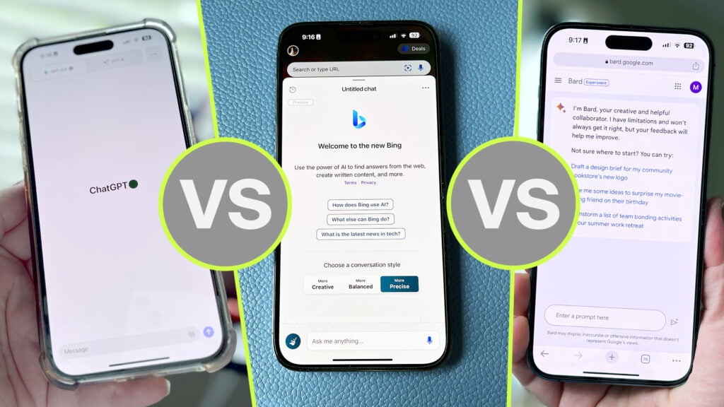 Comparaison des Chatbots IA : ChatGPT, Bing Chat, et Google Bard – Lequel est le plus performant ?