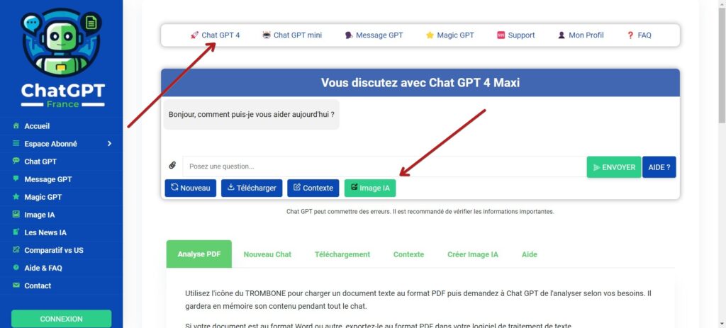 generateur image Ia chatgpt france